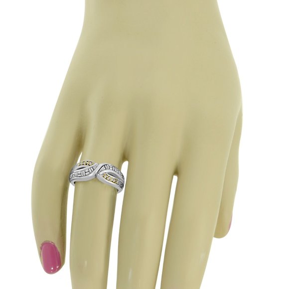 Philip Andre 18K Gold & Sterling Diamond Ring - Picture 7 of 7